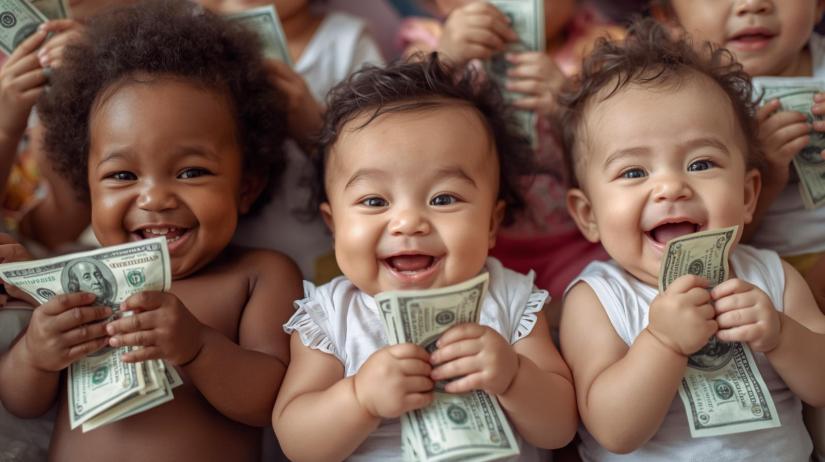 Trump's savings account for the baby.